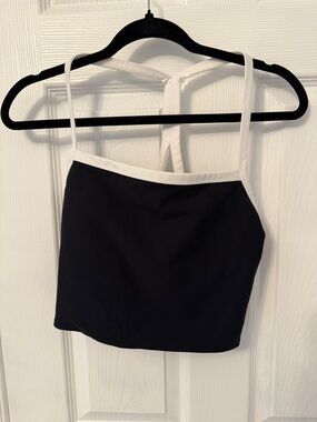 Abercrombie black and white YPB sports bra